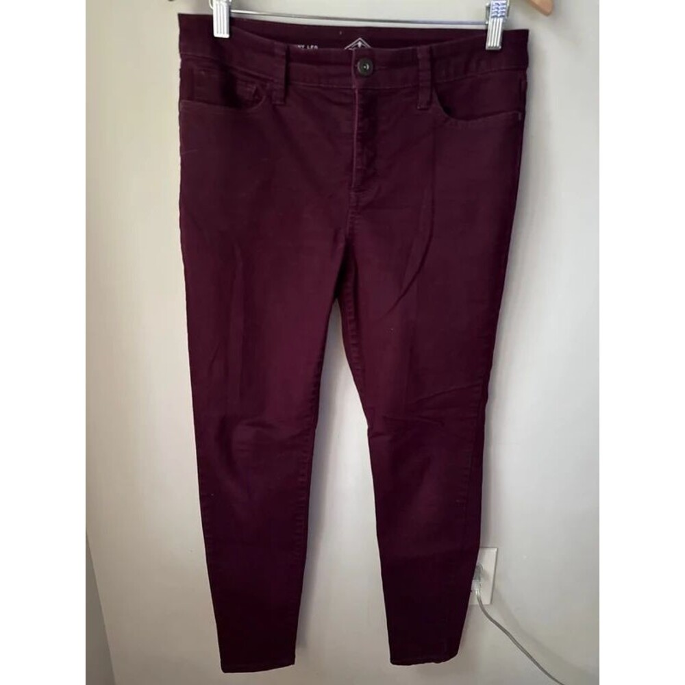 St. John's Bay Burgundy Skinny Jeans Wine Red Pants